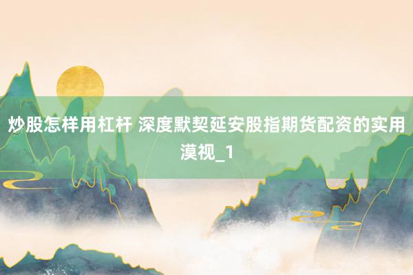 炒股怎样用杠杆 深度默契延安股指期货配资的实用漠视_1