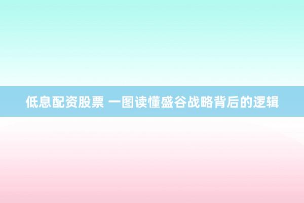 低息配资股票 一图读懂盛谷战略背后的逻辑