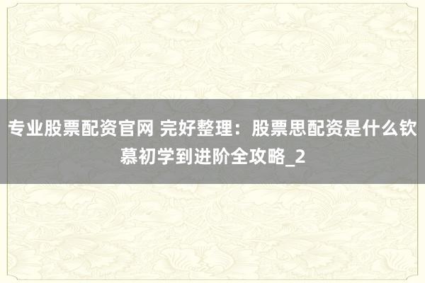 专业股票配资官网 完好整理：股票思配资是什么钦慕初学到进阶全攻略_2