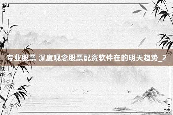 专业股票 深度观念股票配资软件在的明天趋势_2
