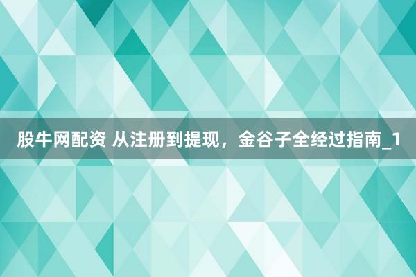 股牛网配资 从注册到提现，金谷子全经过指南_1